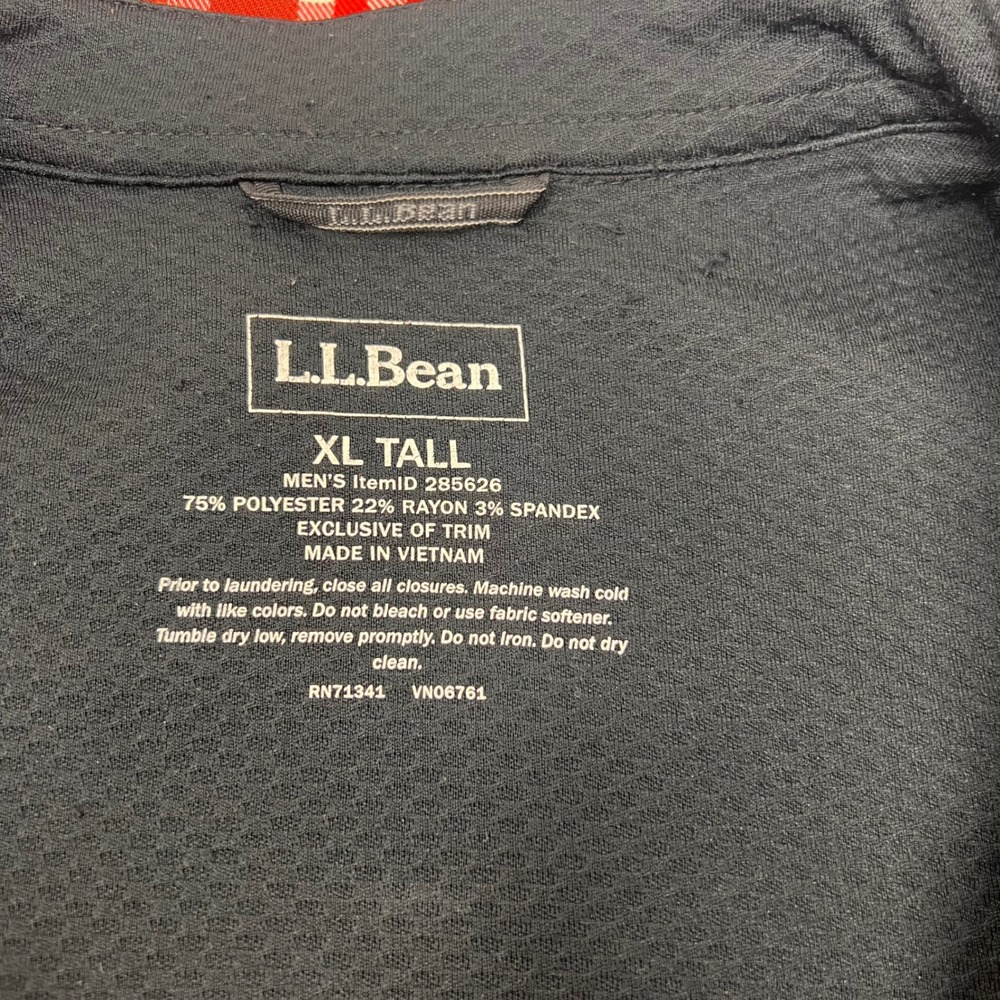 LL Bean Traverse Soft Shell Jacket Mens XL Tall Zip Button Plaid Outdoor *read - Picture 7 of 10